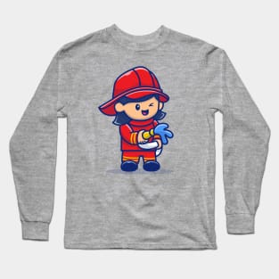 Cute Firefighter Long Sleeve T-Shirt